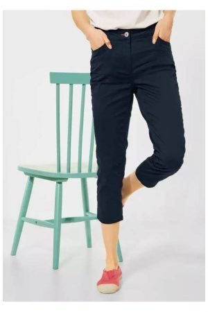 cecil cropped navy pants with high waist