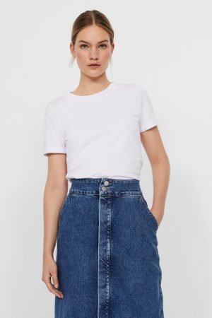 vero moda plain white t-shirt