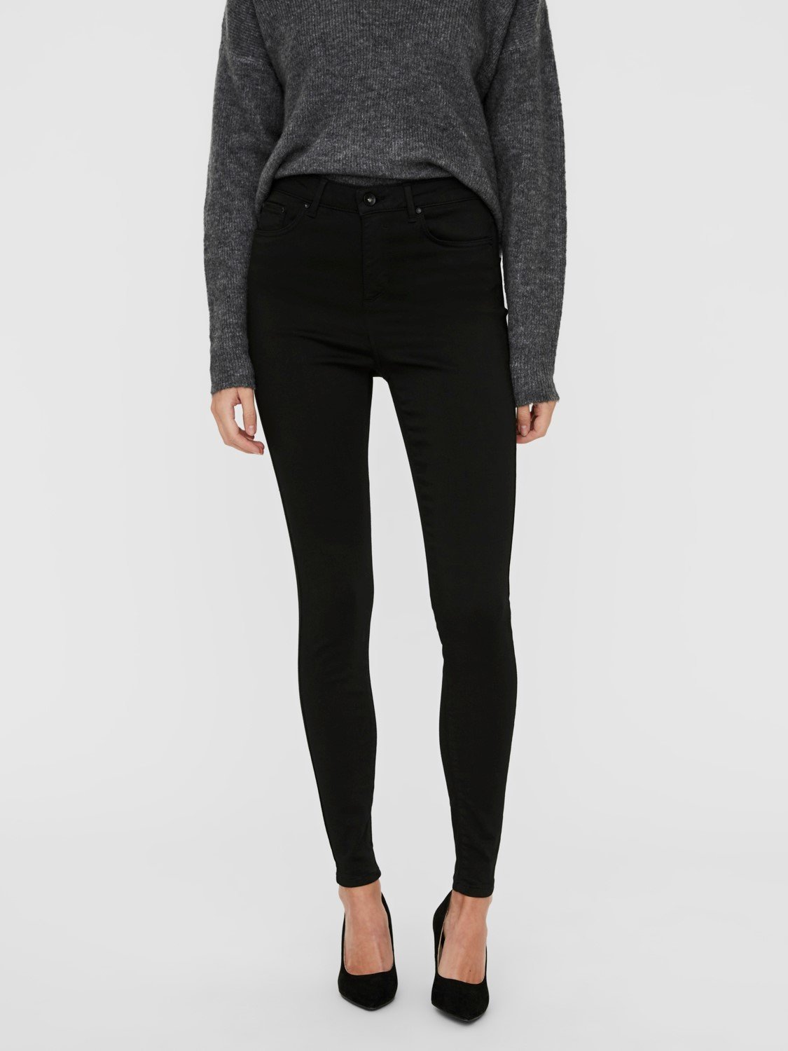 Sophia High Rise Skinny Stay Black Vero Moda - Daisy