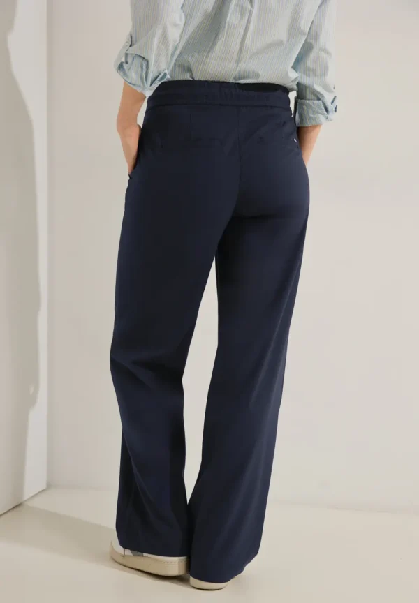 Loose Fit Culotte Trousers  30"Neele Night Sky Blue Cecil - Image 2