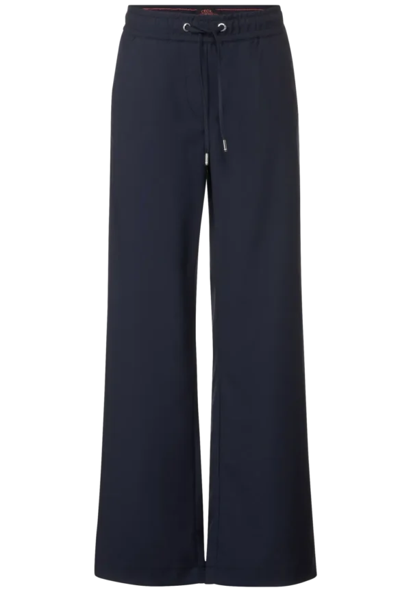 Loose Fit Culotte Trousers  30"Neele Night Sky Blue Cecil - Image 3