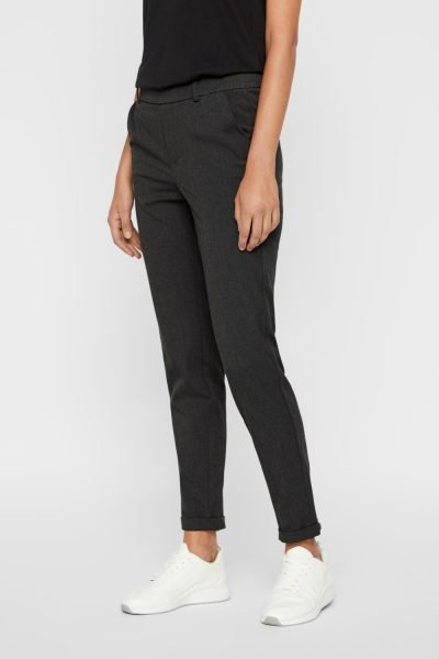 Maya Trouser (shorter leg) Dark Grey Melange Vero Moda