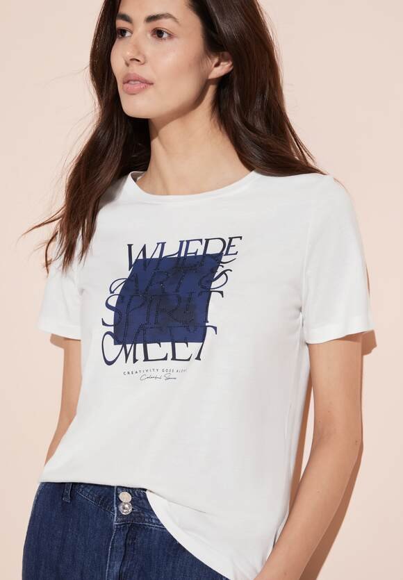 T-Shirt with Wording Off White Street One