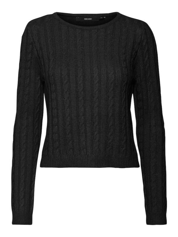 Veo O-Neck Short Pullover Black Vero Moda