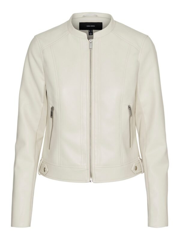 Riley Fiona Short Coated Jacket Oatmeal Vero Moda