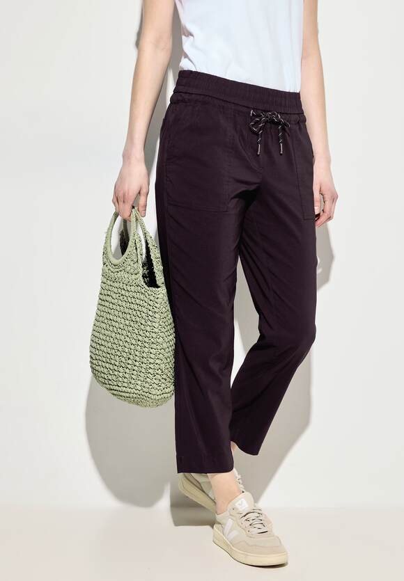 Tracey 7/8th Pants Aubergine Red Cecil