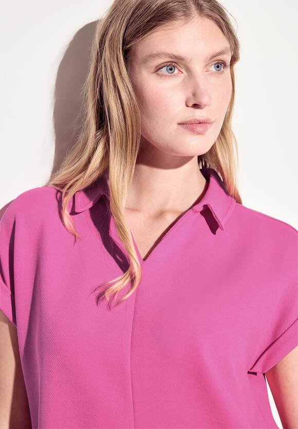 Short Sleeve Polo Shirt Bloomy Pink Cecil