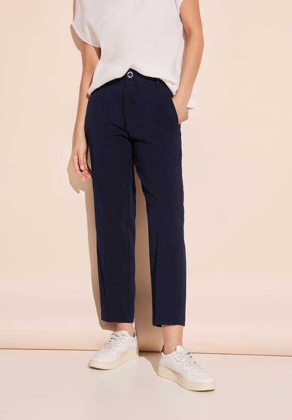 Chino Structure Trousers Deep Blue Street One