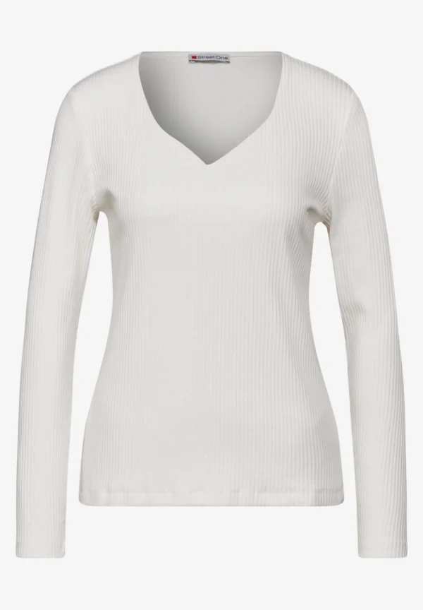 Heart Shape Rib Shirt Off White Street One - Image 3