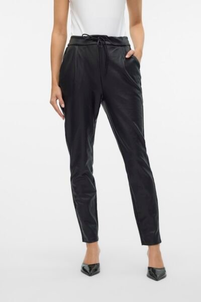 VMEva Coated Pants Black 32 Black Vero Moda