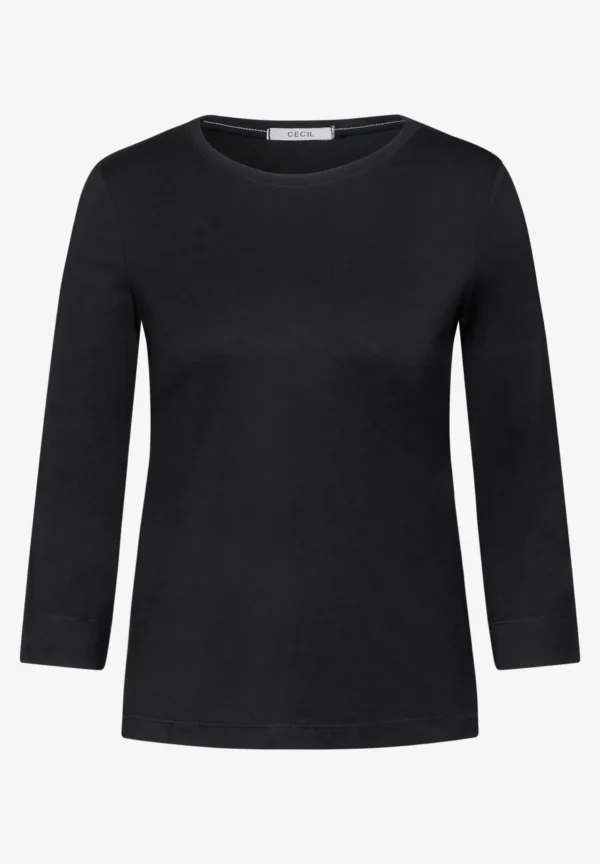 Jersey Roundneck Top Black Cecil - Image 2