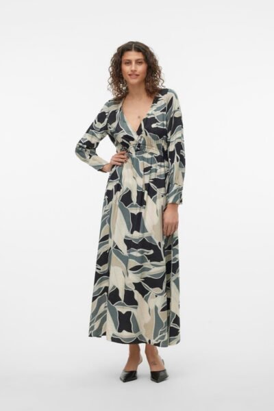 VMBeline Bea LongSleeve Ankle Dress Black Vero Moda