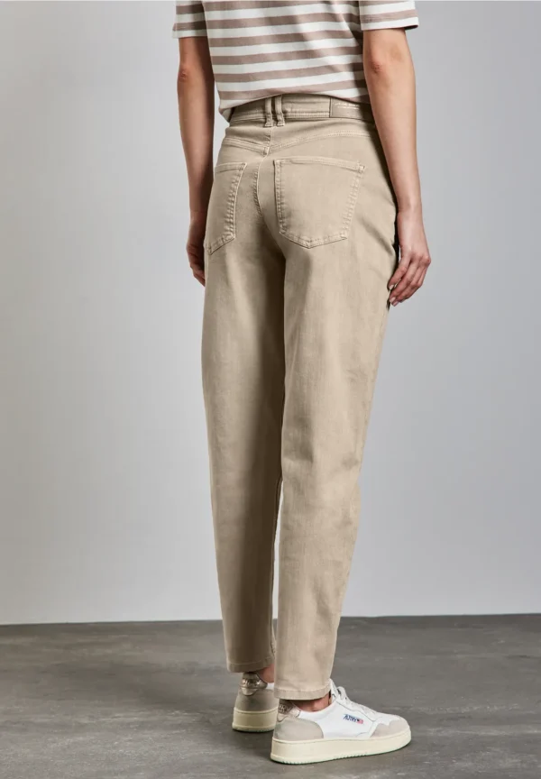 Tapered Leg Mom Denim 30 Beige Street One - Image 2