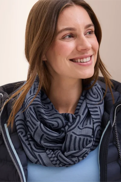 Solid Burnout Loop Scarf Universal Blue Cecil