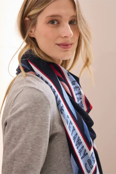 Print Cloth Scarf Universal Blue Cecil