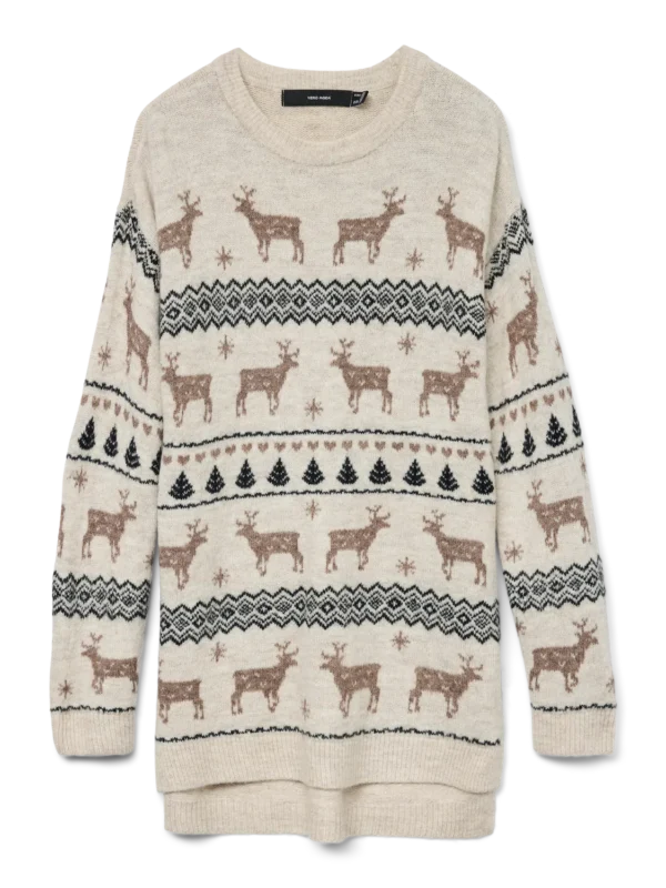 VMDeers LS O-Neck Xmas Pullover Birch Vero Moda - Image 3