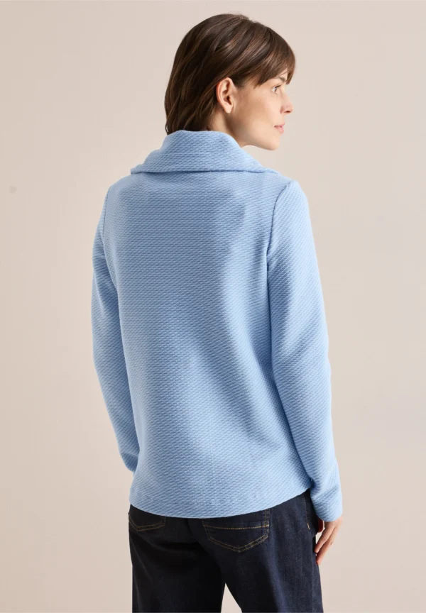 Two-Tone Ottoman T-ShirtJacket Fresh Light Blue Cecil - Image 2