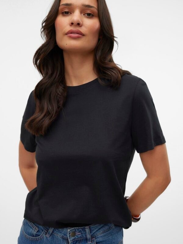VMPaulina Short Sleeve T-Shirt Black Vero Moda