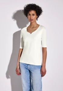 Ada Heart Neck Sleeveless Off White Street One