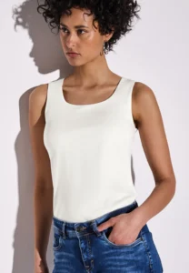 Gania Square Neck Top Off White Street One