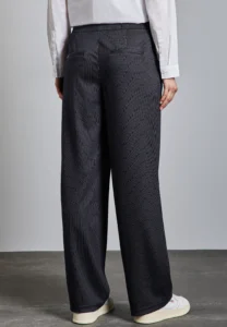 Pinstripe Straight Leg Pant 28 Deep Tint Blue Street One