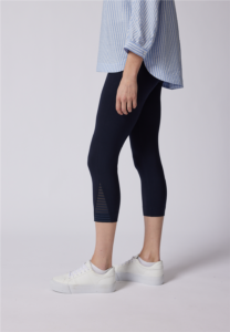 Mesh Detail Leggings Universal Blue Cecil