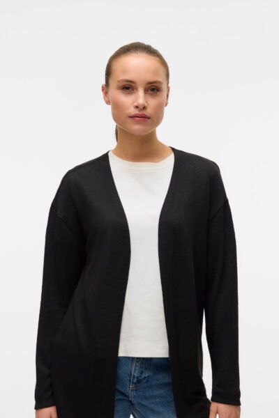 VMBrianna Long Sleeve Open Cardigan Black Vero Moda