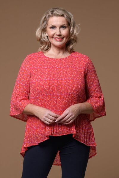 Chiffon Pleat Top Multi Paco
