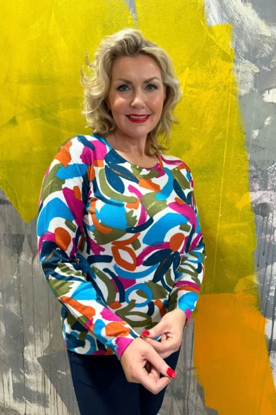Colourful Print Sweater Multi Paco