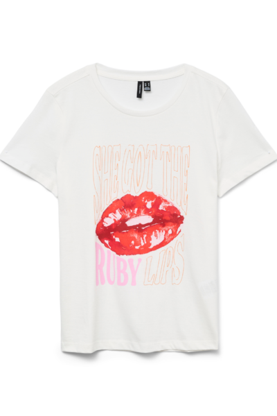 VMSori Francis T-Shirt Snow White Ruby Lips Vero Moda