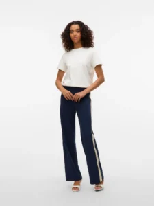 VMBerlin Wide Pant With Side Stripe 30 Navy Blazer Vero Moda