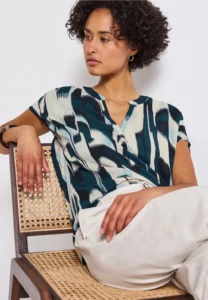 Print Blouse Tide Blue Street One