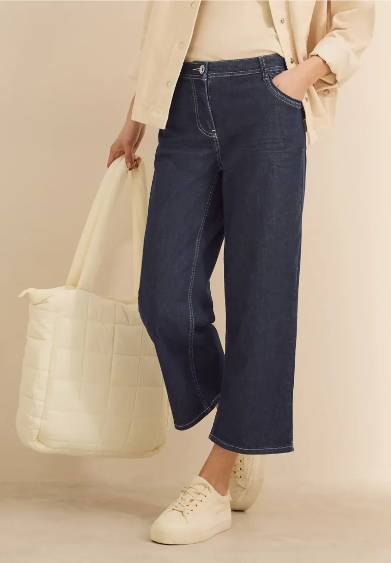 Neele Soft Wide Leg Denim 26 Rinsed Wash Cecil