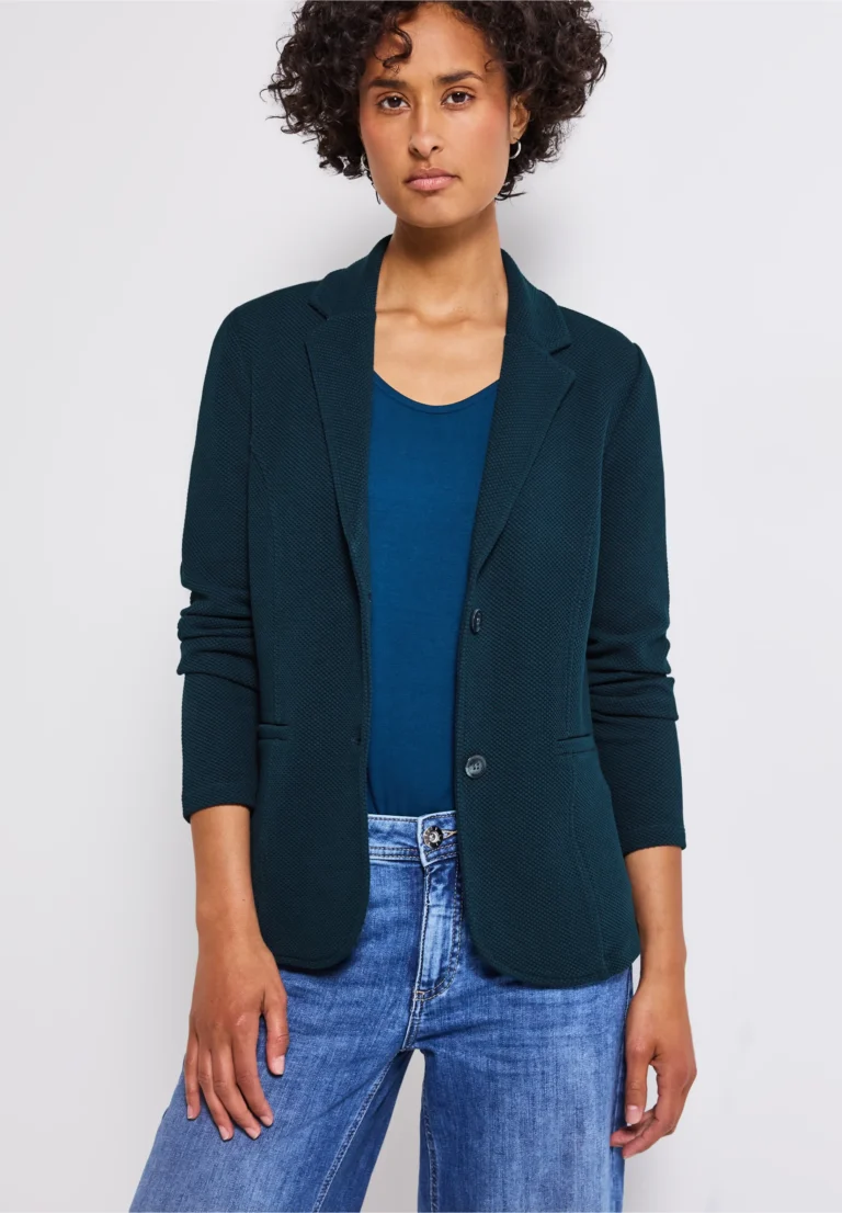 Strutured Blazer Tide Blue Street One