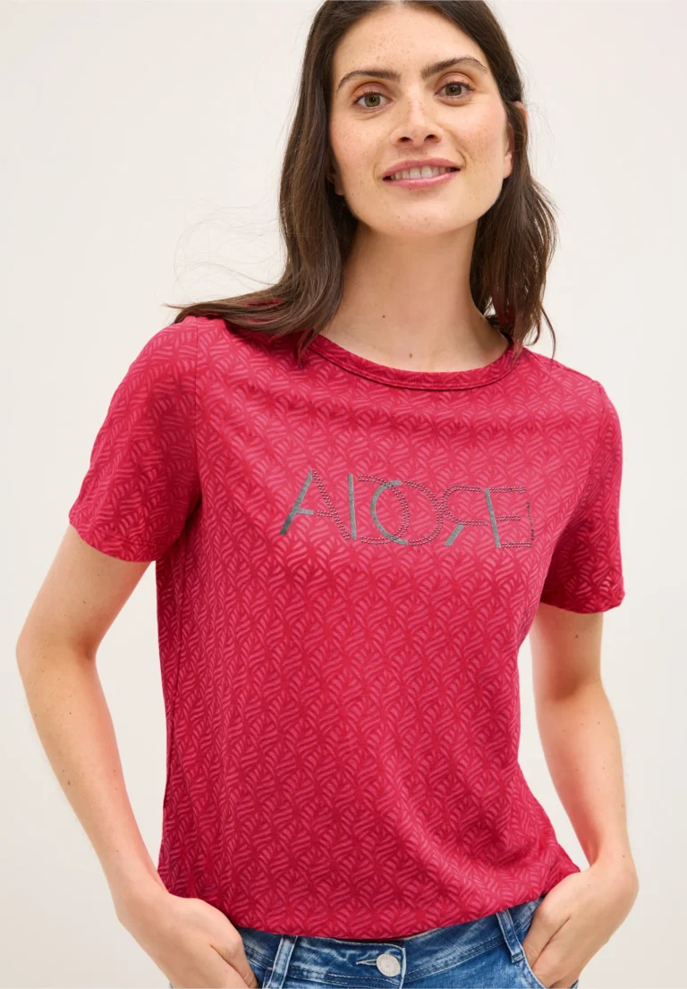 Adore Burnout T-Shirt Glazed Apple Red Cecil
