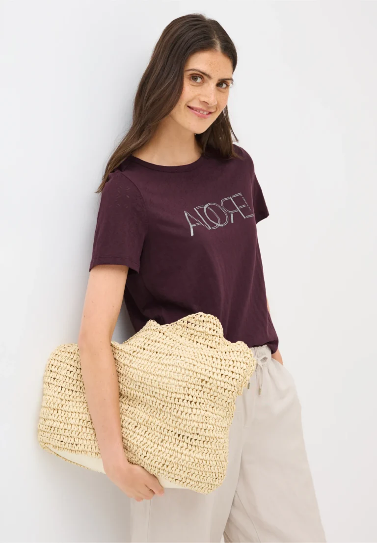 Adore Burnout T-Shirt Mulberry Red Cecil