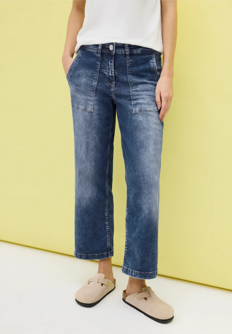 Neele Patch Pocket Denim Mid Blue Wash Cecil