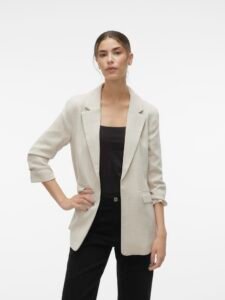 VMFrida 3/4 Regular Blazer Oatmeal Vero Moda