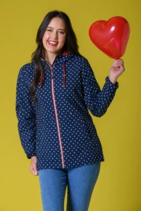 Polka Dot Jacket Navy Paco