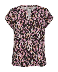 VMViva Tee All Over Print Fuchsia Pink With Black Freequent