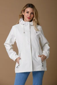 Waterproof Zip Jacket White Paco