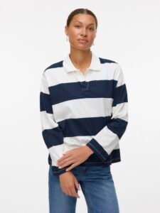 Molly Ls Polo Stripe Navy Blazer Vero Moda