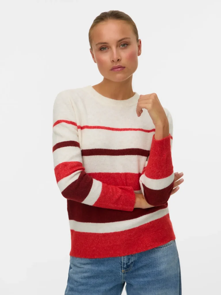 VMPlaza Ls Block Pullover Birch Vero Moda