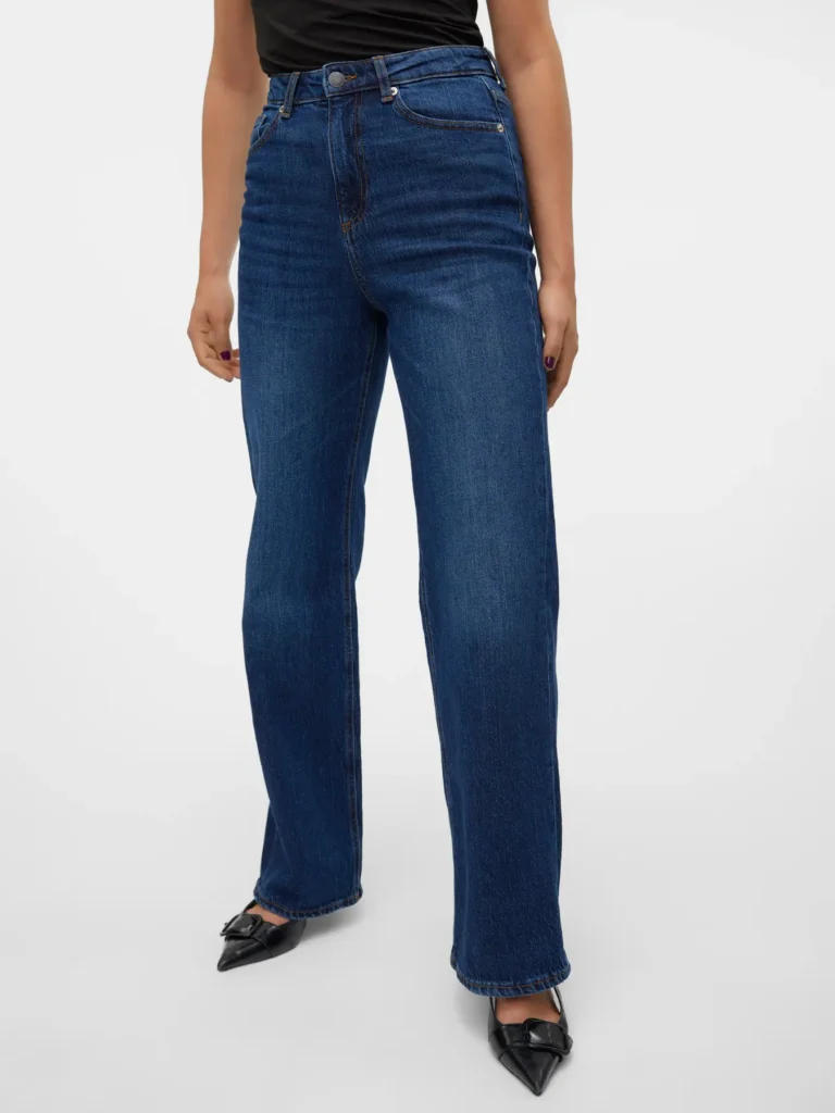 VMTessa HR Wide Jeans Dark Blue Denim 32 Vero Moda
