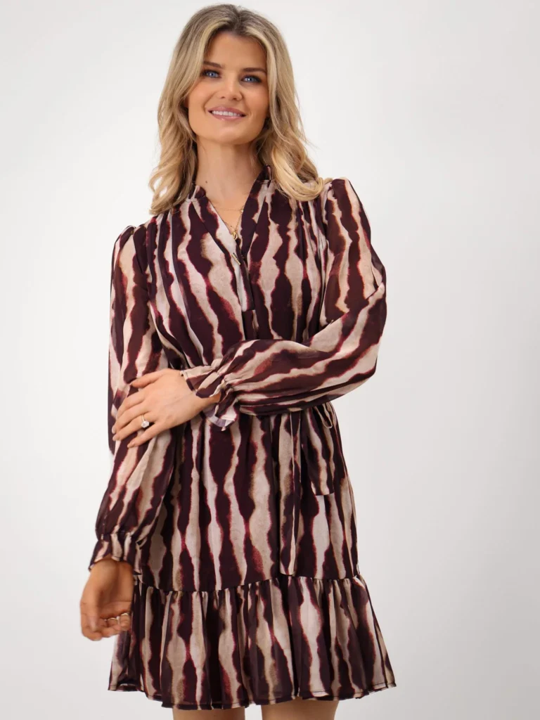 Venus Dress Wine/Beige Kate & Pippa