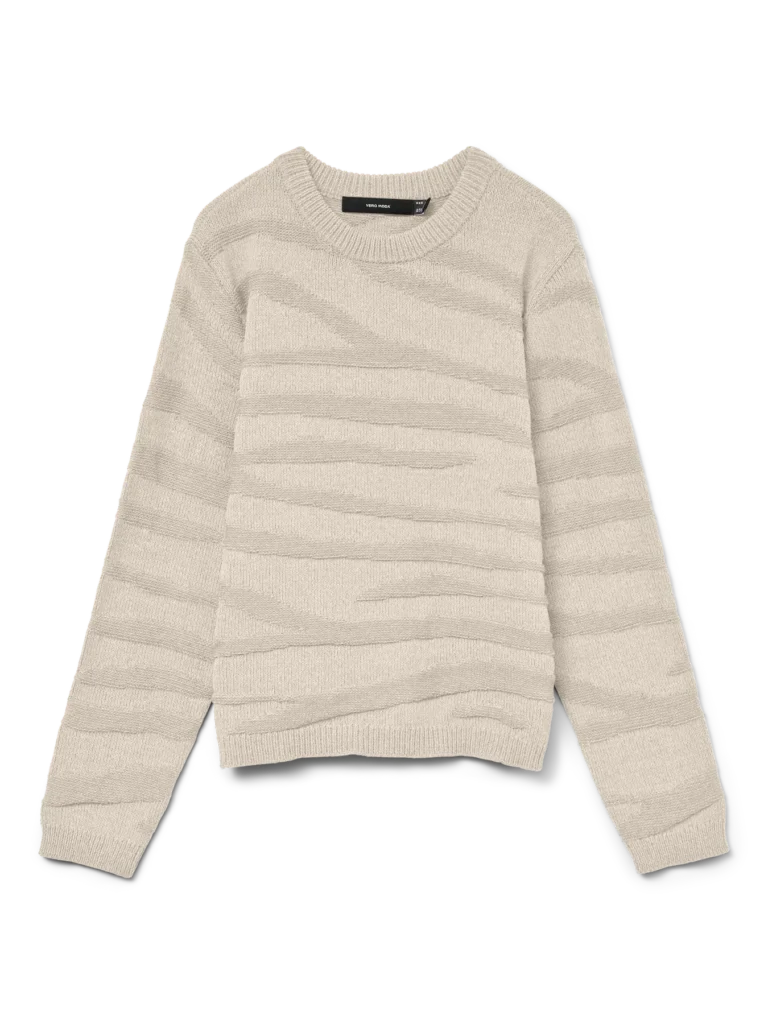 VMMalou Ls O-Neck Pullover Birch Vero Moda