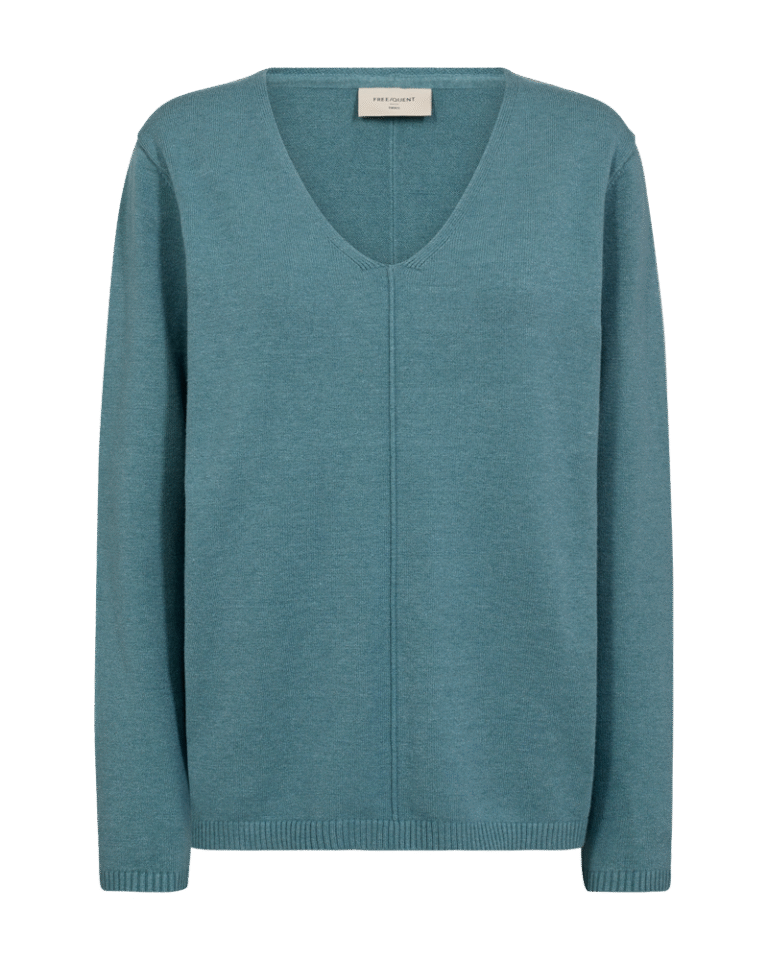 FQClaura-V-Pullover Brittany Blue Melange Freequent